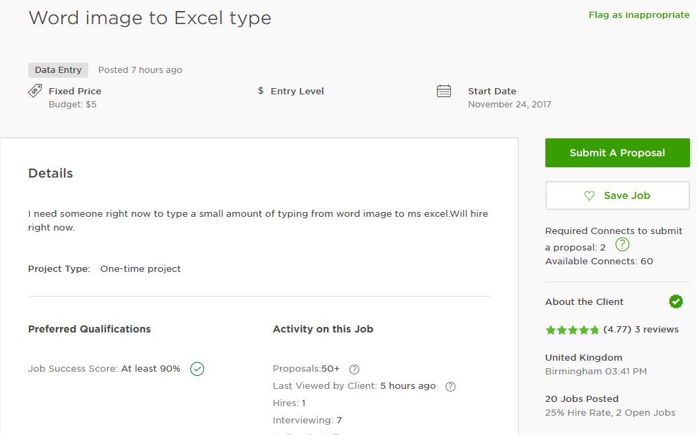 cover letter sample for ms excel spreadsheet upwork help excel freelance jobs