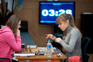 Echecs : Olga Girya a battu ronde 8 la Slovène Anna Muzychuk - Photo Nikolay Bochkarev