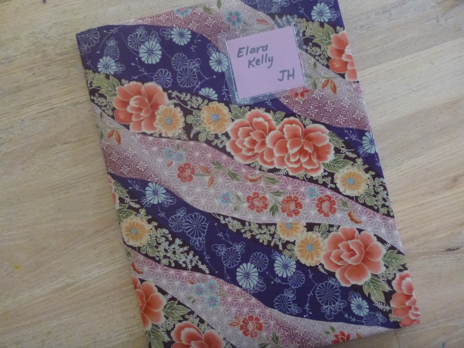 Saffron Threads Fabric Book Cover Tutorial