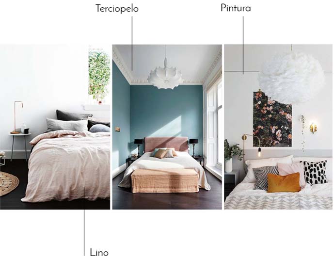 tendencias dormitorio 2017 lino terciopelo