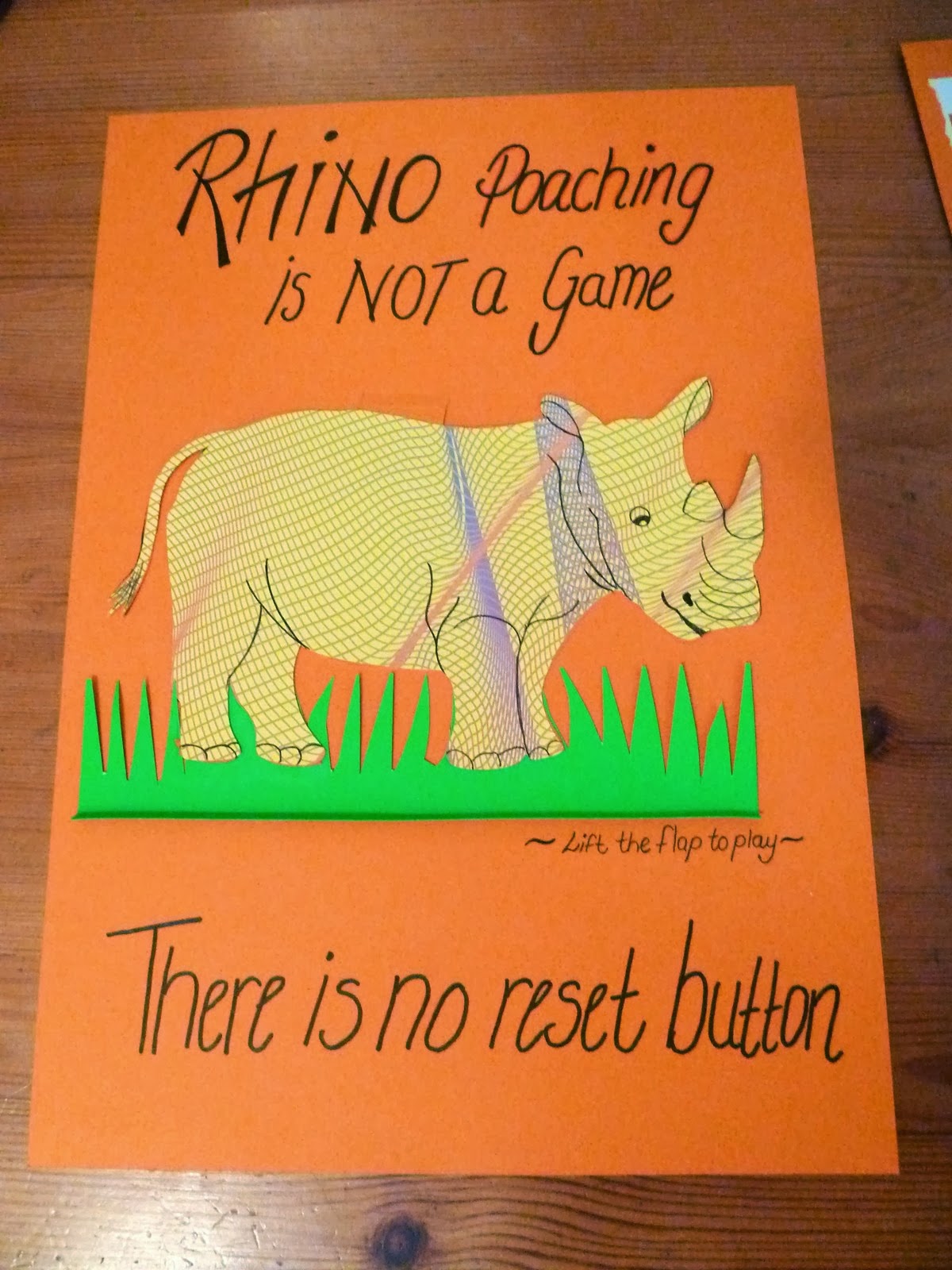 Some Syrup with my Waffle: Rhino Awareness Posters - Grade 8