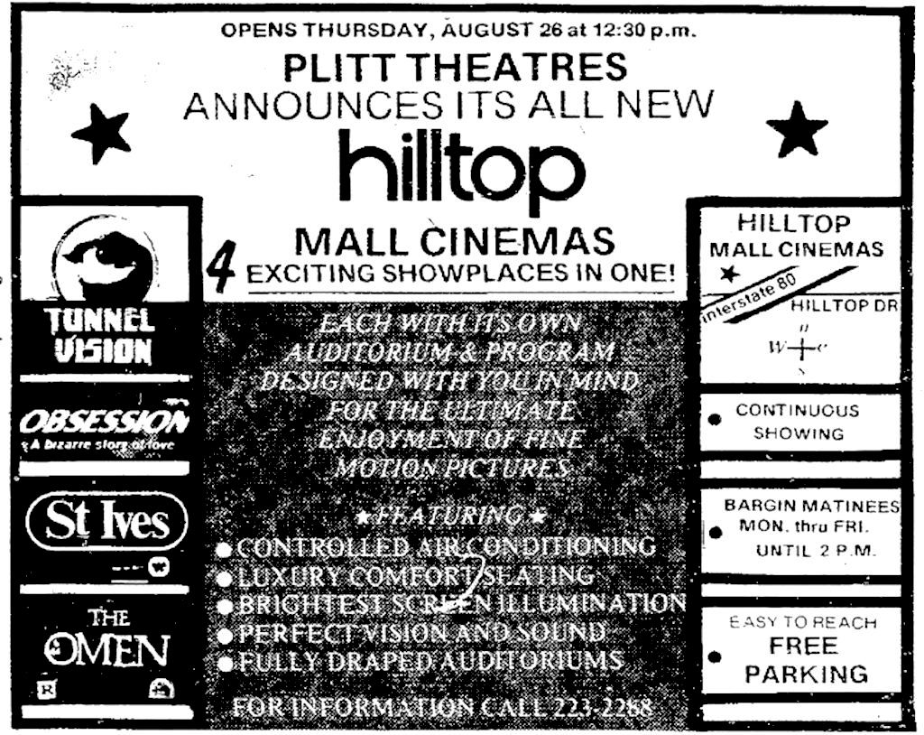 Lost Movie Theatres of Richmond California Hilltop Mall Cinemas (later