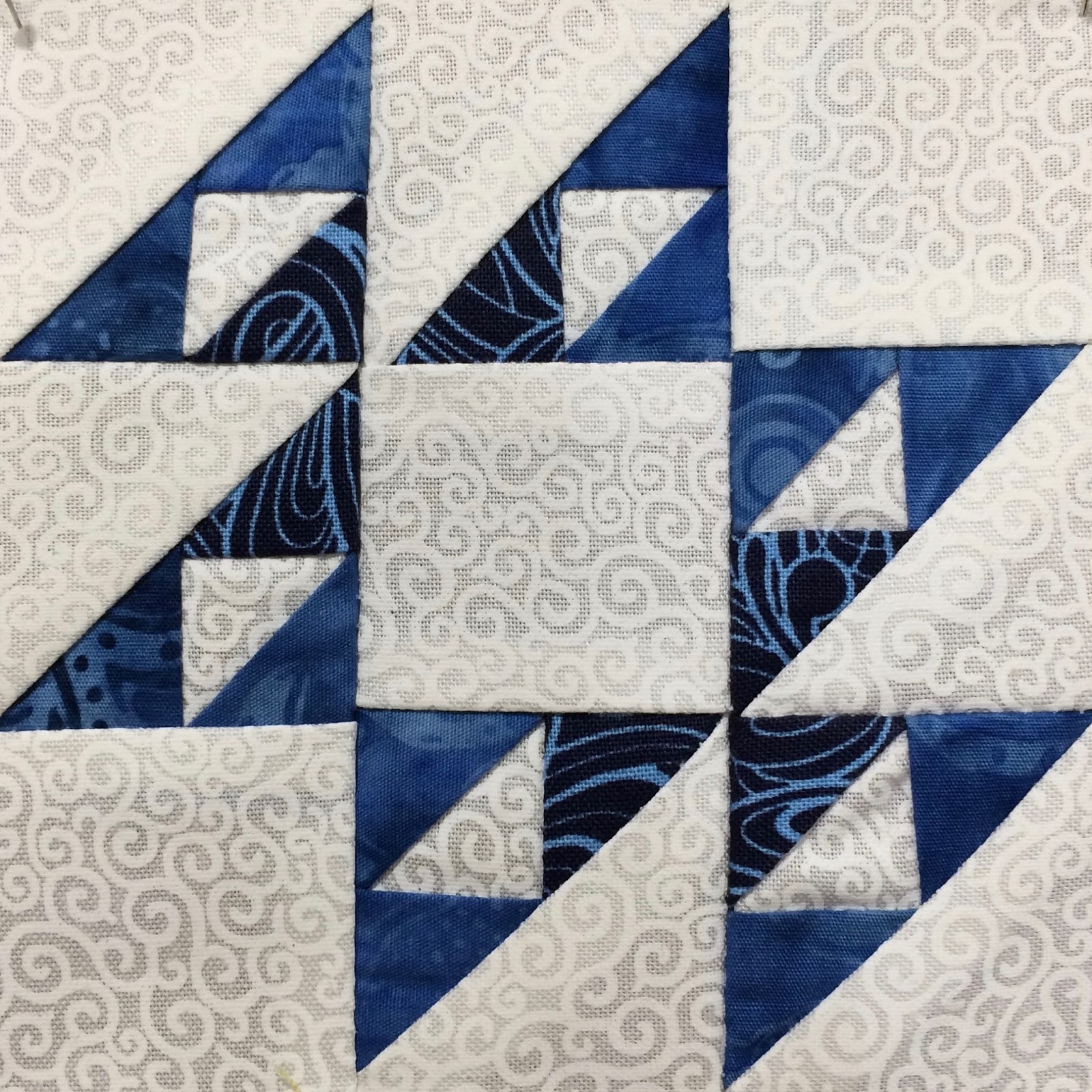 Hand Made Karma Blue & White Sampler More Four Inch Blocks Complete