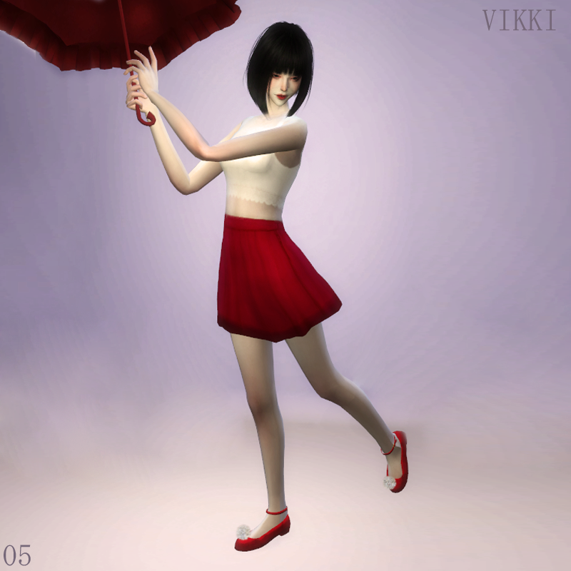 Vikk Umbrella Set the sims 4 _ CC & Poses SIMS4 Clove share Asia Tổng
