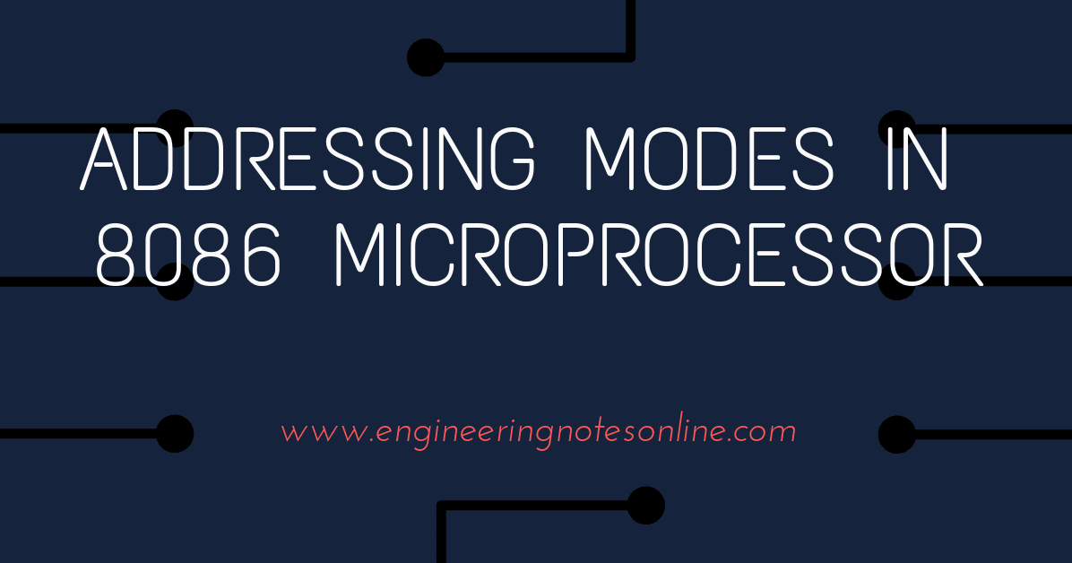 Addressing Modes in 8086 Microprocessor [Types of 8086 addressing modes]
