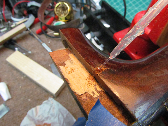 Shimming Guitar Neck Dovetail and Finish Chip Repair 1931 Martin 018T Restoration and Repair