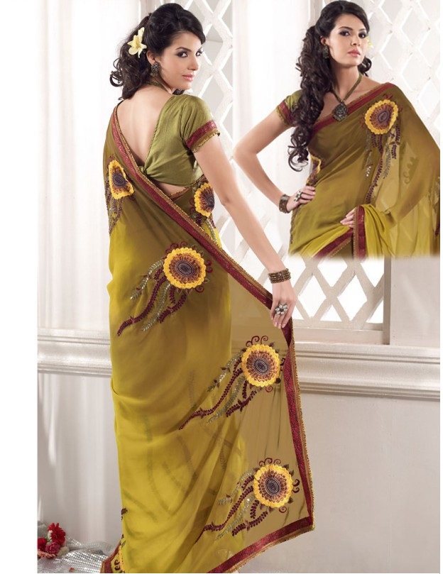 saree for bride reception