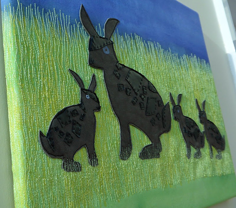LinsArt Leather Rabbit Family