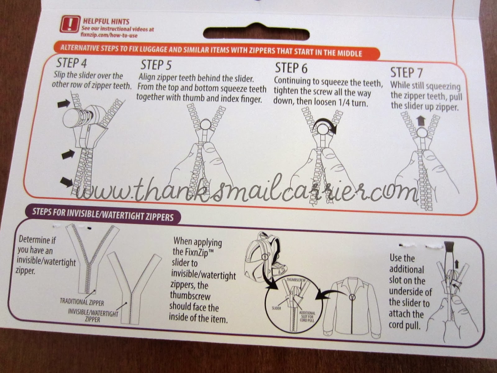 Thanks, Mail Carrier: Fix your Broken Zipper with the FixnZip! {Review}