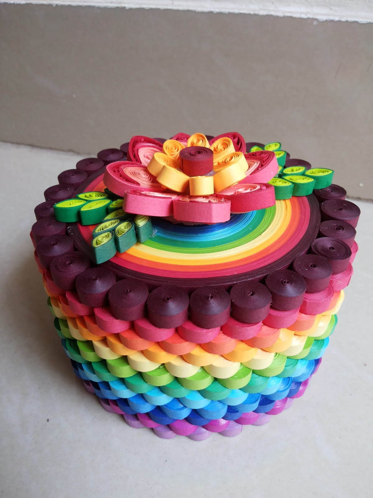 Shivani Creations Quilled Rainbow Box