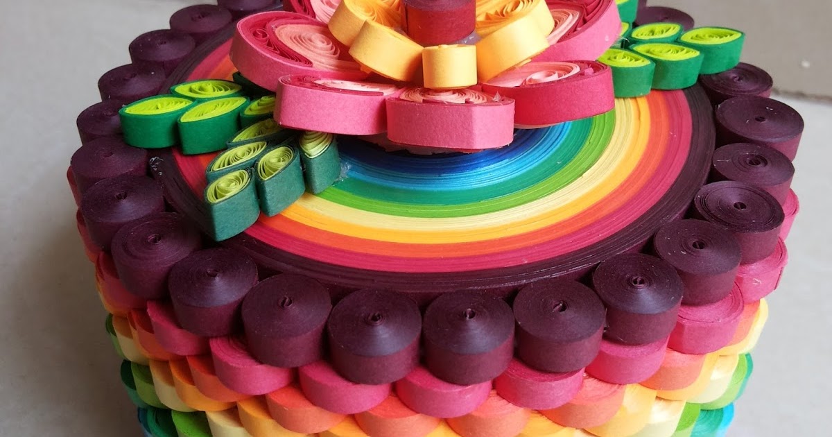 Shivani Creations Quilled Rainbow Box