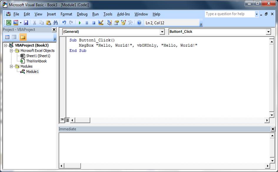 The Excel VBA Zone: Setup and Hello World!