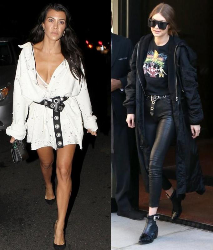 Bella Hadid ROCKINS Rivet Belt Fashion Blog by Apparel Search