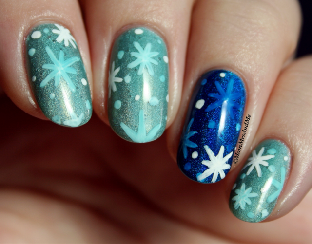 Mom, Mrs., & Me: Challenge Your Nail Art: Snow Day