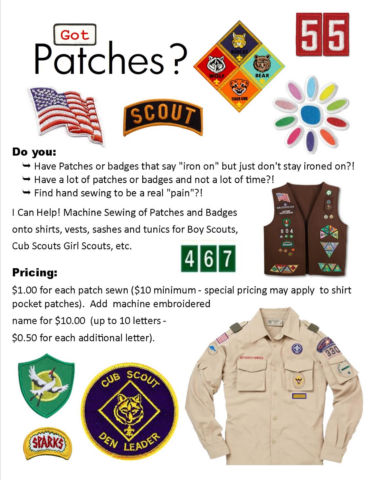 Sew Simple 4 You Patch and Badge Sewing for Boy Scouts, Cub Scouts
