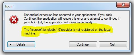 Mengatasi The Microsoft.Jet.OLEDB.4.0 Provider is Not Registered Pada VB .Net