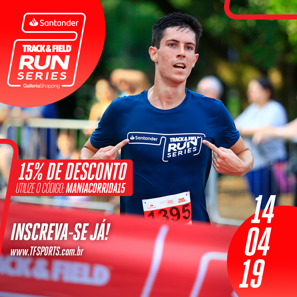 Cupom de desconto para Santander Track&Field Run Series Galleria Shopping