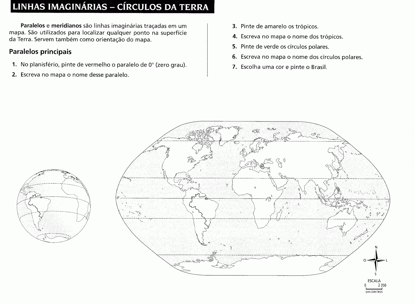 Geografia Fundamental Linhas imaginárias