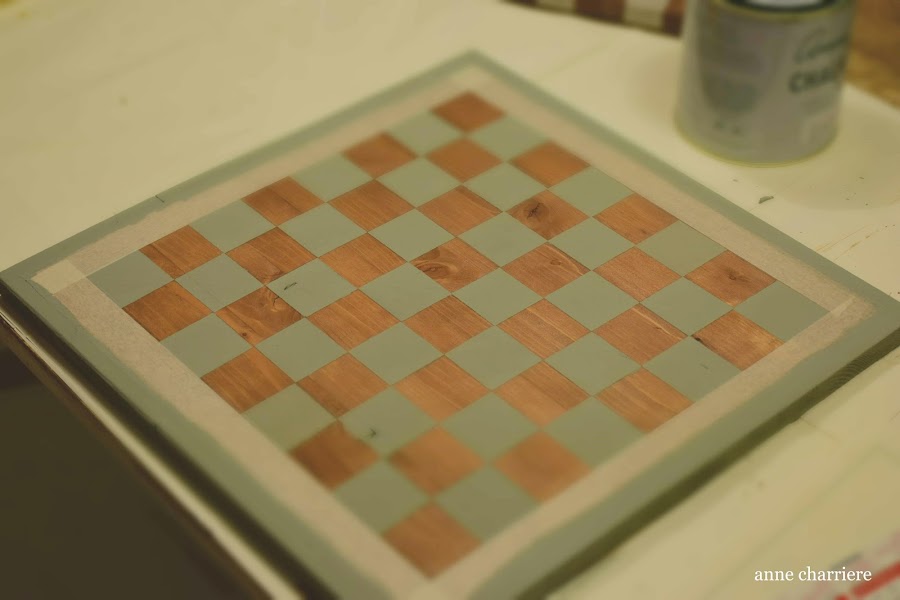 www.annecharriere.com, ideas tablero, ajedrez, pintura, DIY,