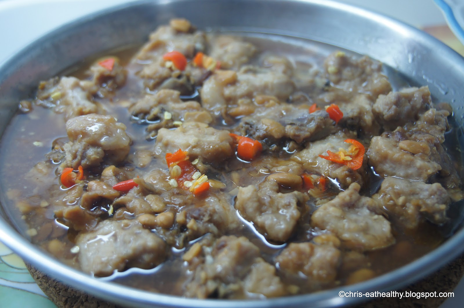 chriseathealthy Steamed Pork Ribs with Salted Plums & Bean Paste Sauce