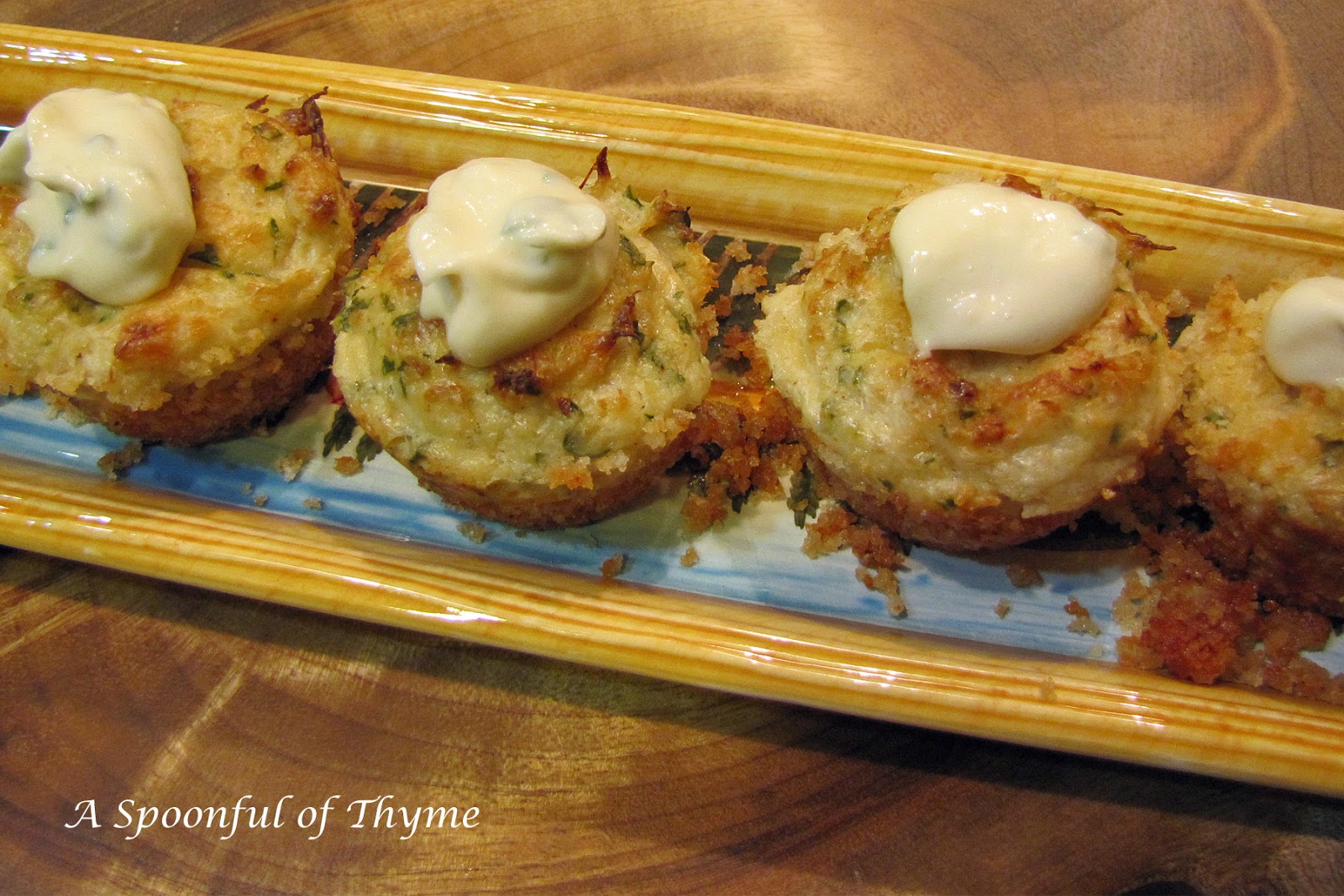 ParmesanCrusted Crab Cake Bites