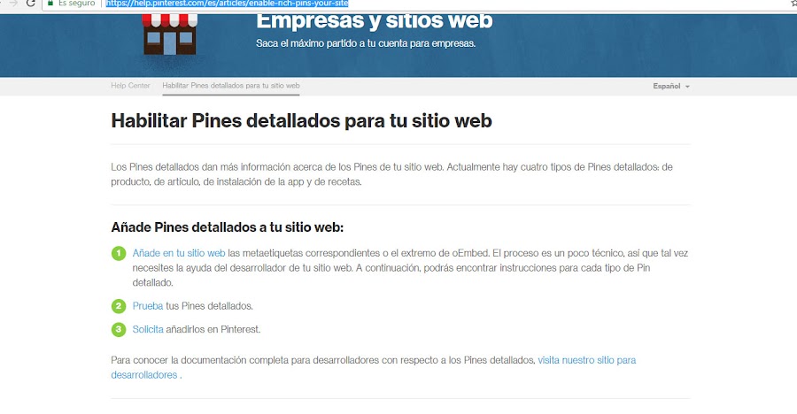 Como agregar Rich Pin de pinterest a tu blog en blogger / pines detallados para blogger