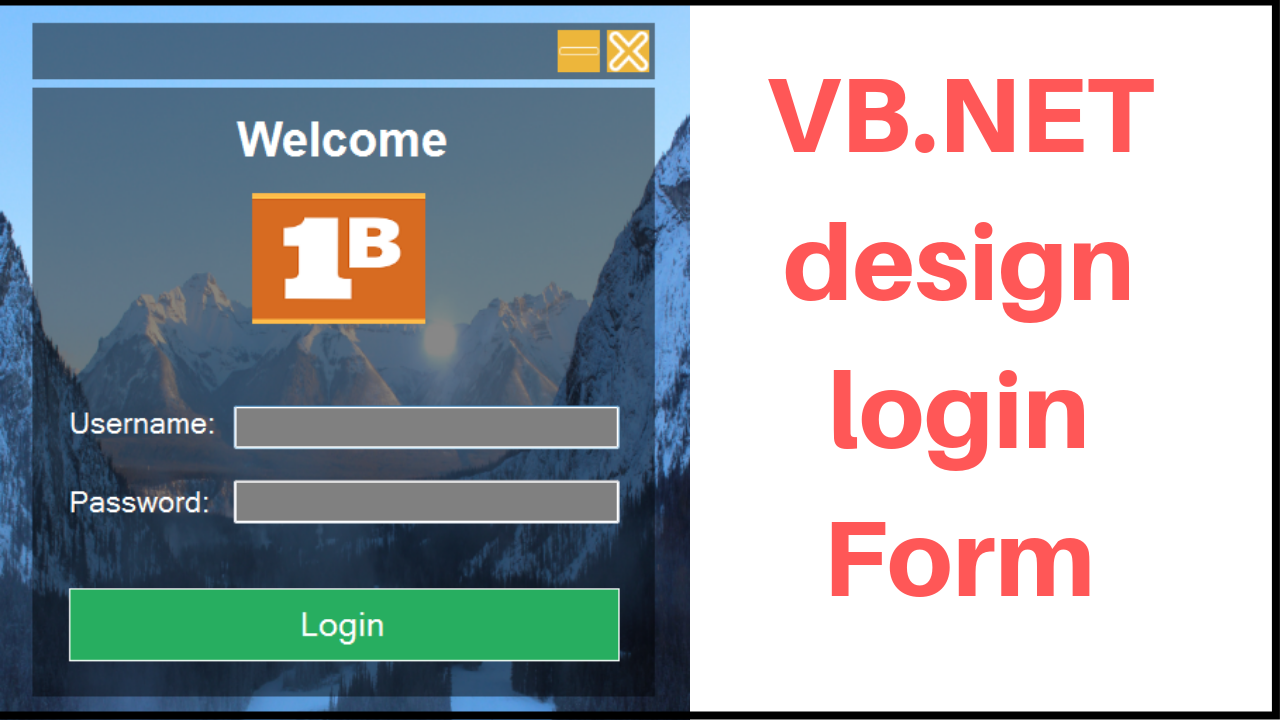 Vb net design login form c java php programming source code
