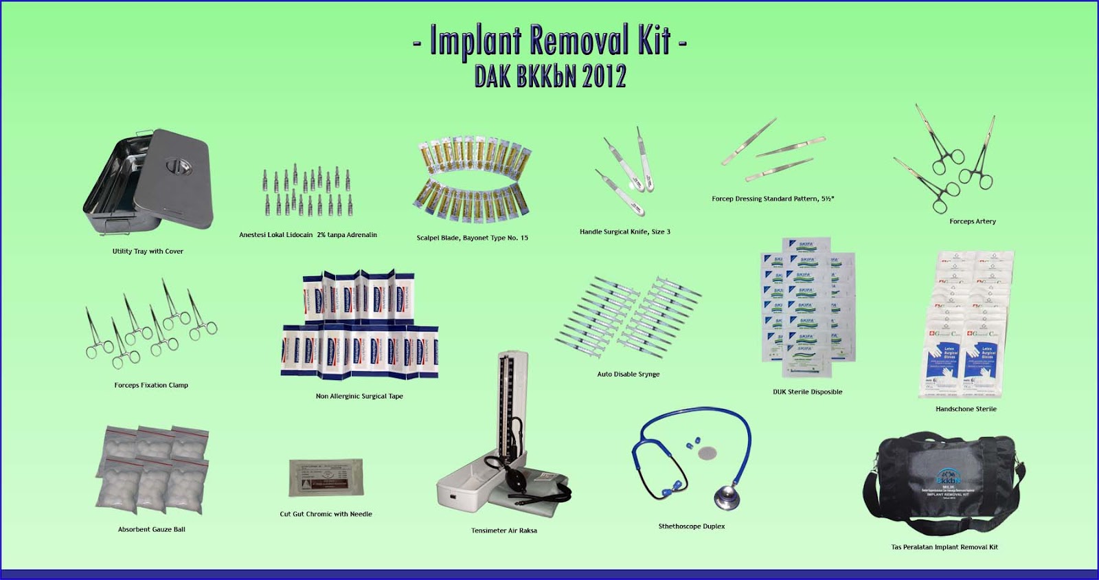 IMPLANT REMOVAL KIT DAK BKKBN 2013 Distributor DAK BKKBN 2013 dan