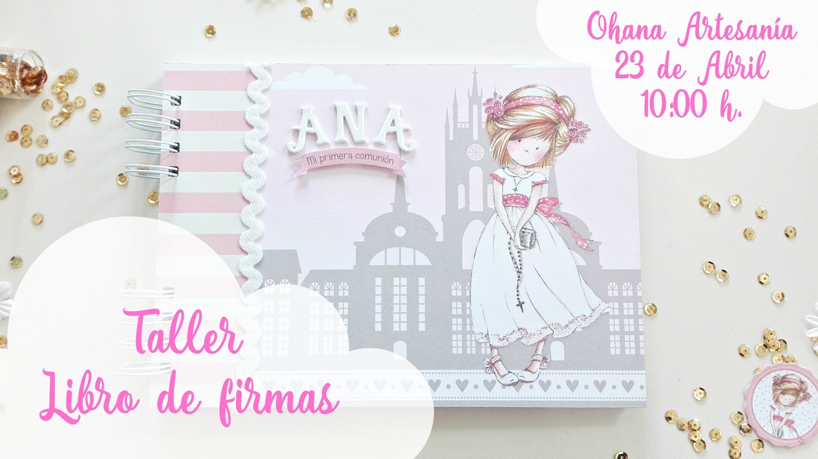 Libro de firmas Scrap para primera comunión niña Dayka 2017 