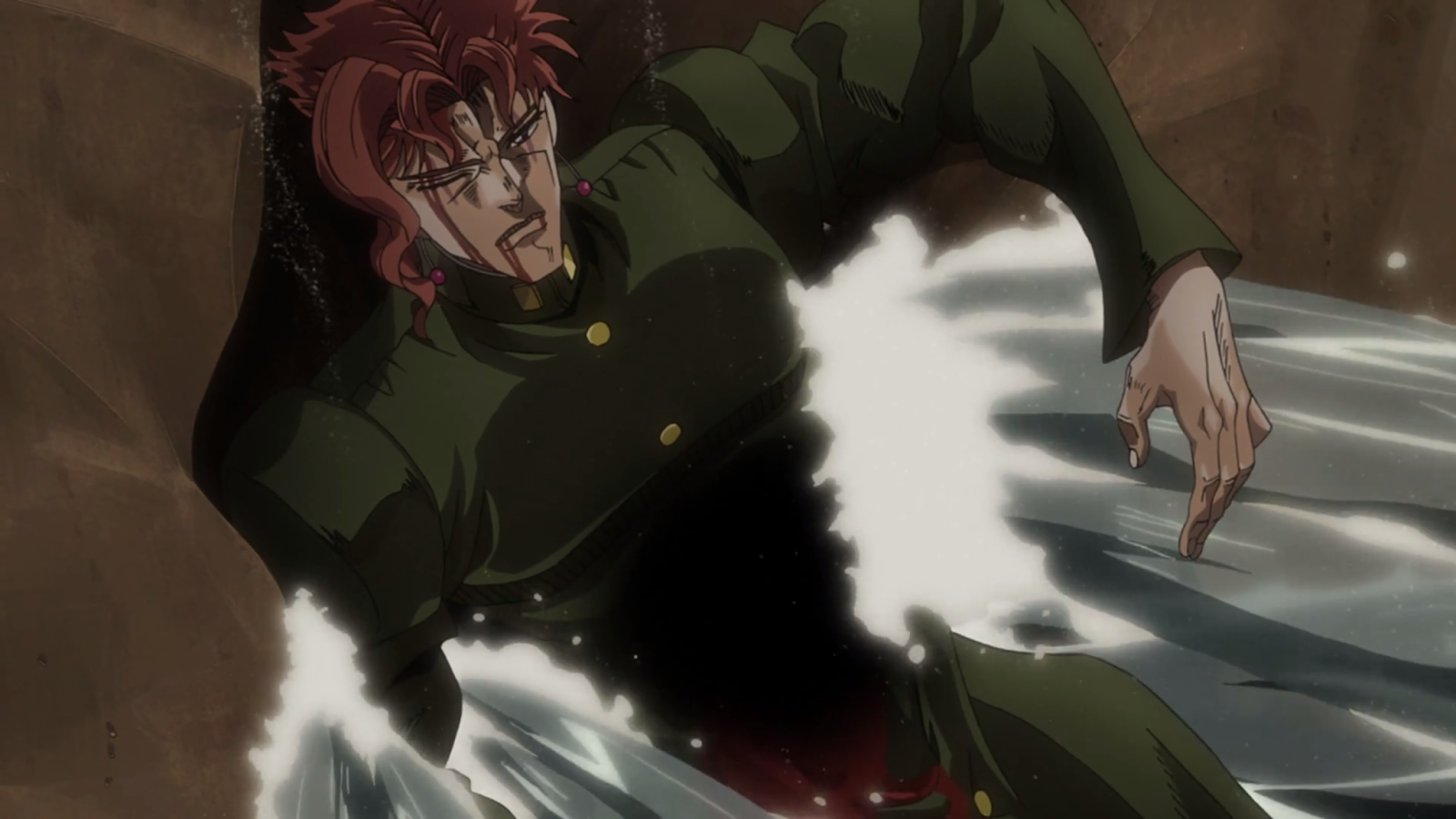 удар кинг кримзон джо джо. джоджо персонажи. джоджо мёртвый дьяволо. джозеф джостар 3 часть. джоджо гирга смерть.