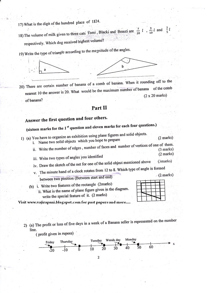 Primary Schools | Exams | Sample Papers