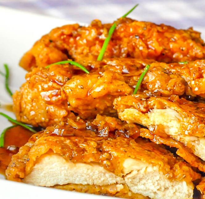 DOUBLE CRUNCH HONEY GARLIC CHICKEN BREASTS MYRECIPESFUN
