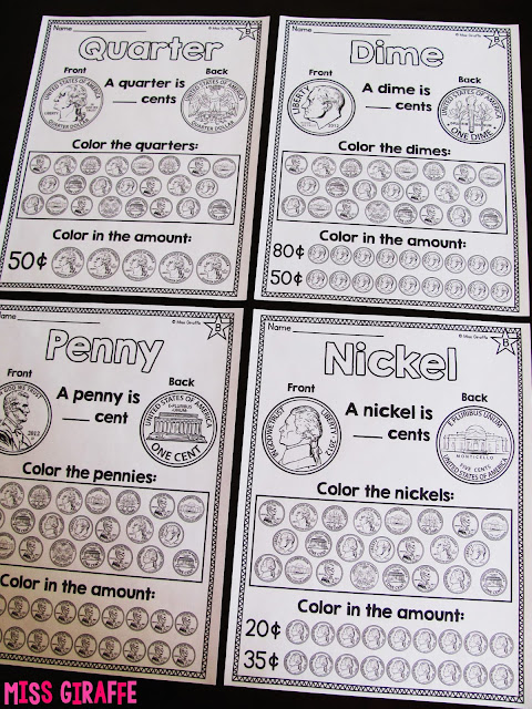 Learning coins worksheets and activities for a lot of money learning fun!
