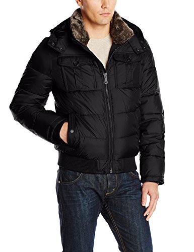 tommy hilfiger black puffer jacket mens