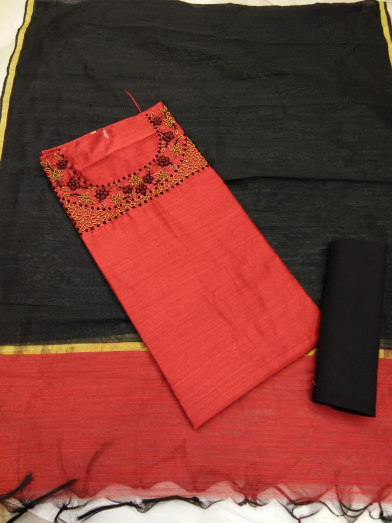 Tussar silk Dress Materials