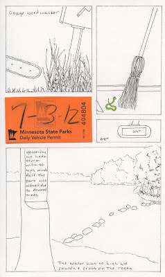 page from artist journal itasca park