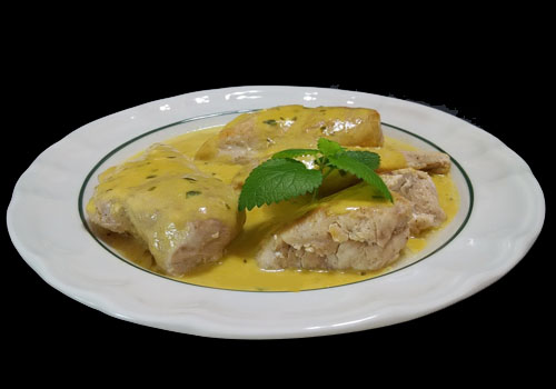Muslos de pollo en salsa de mostaza