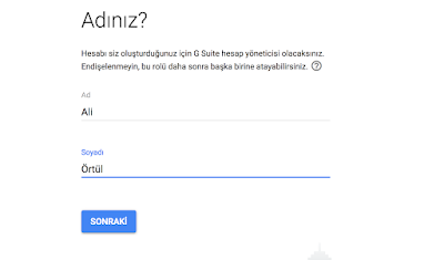 G Suite Adınız