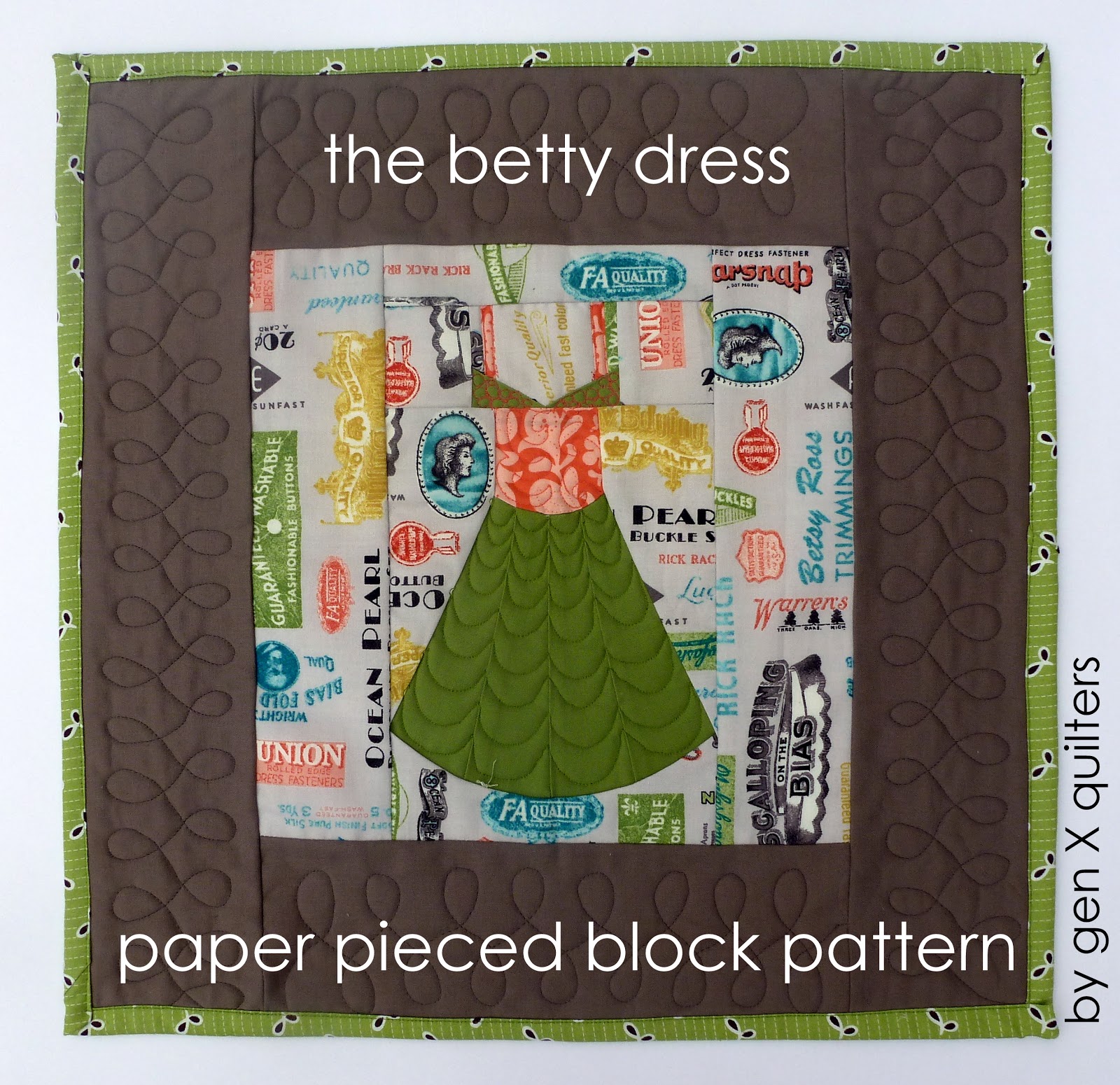 Dress Quilt Block Pattern
