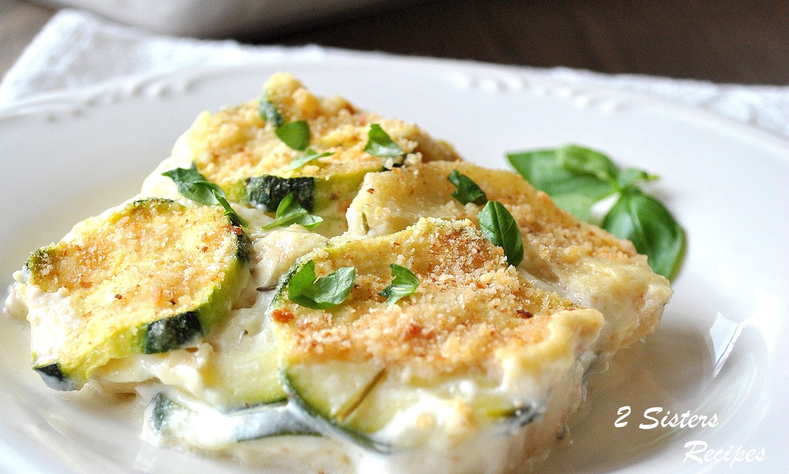 Creamy Potato and Zucchini Au Gratin 2 Sisters Recipes by Anna and Liz