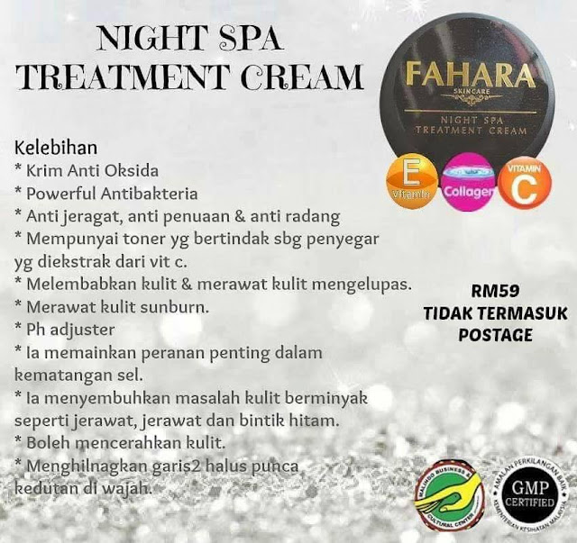 kebaikan fahara night spa treatment cream