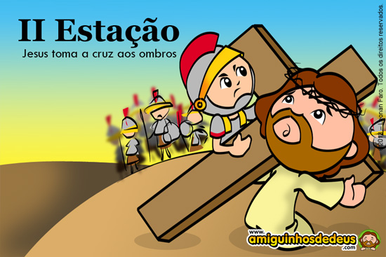 Via Sacra - II Estação: Jesus toma a cruz aos ombros