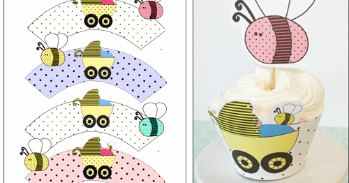 Printable Cupcake Liners "Bumblebee" - Parties and Patterns