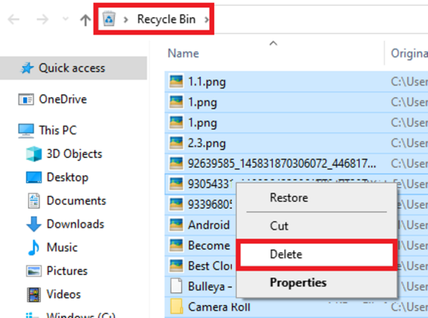 Delete every unnecessary file