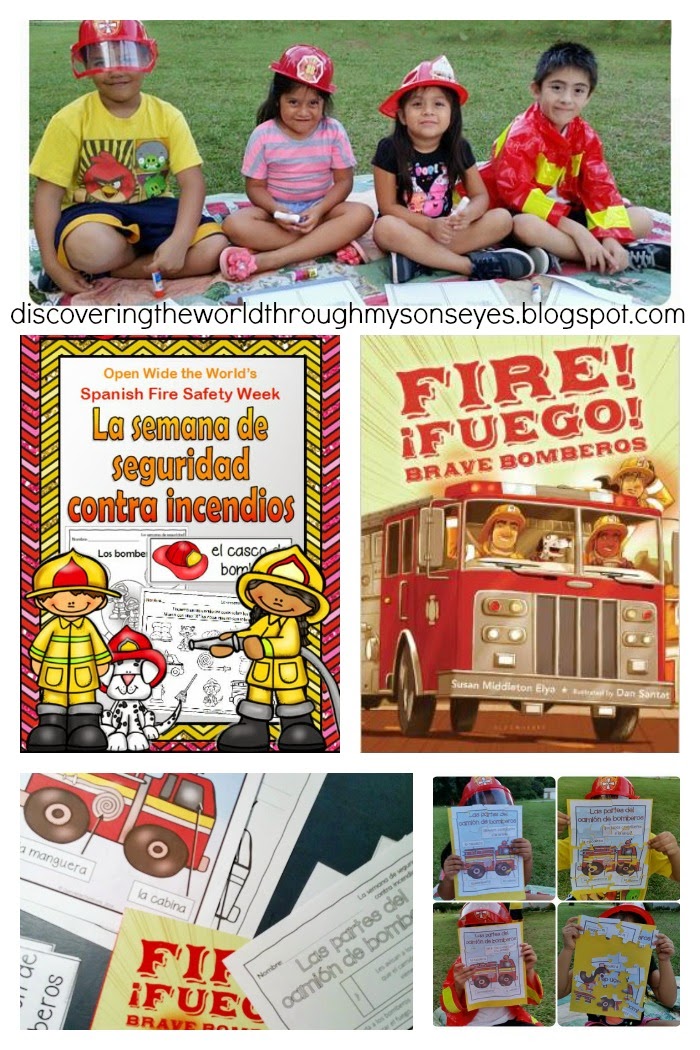 Discovering the World Through My Son's Eyes Spanish Fire Safety Week Homeschool Activities