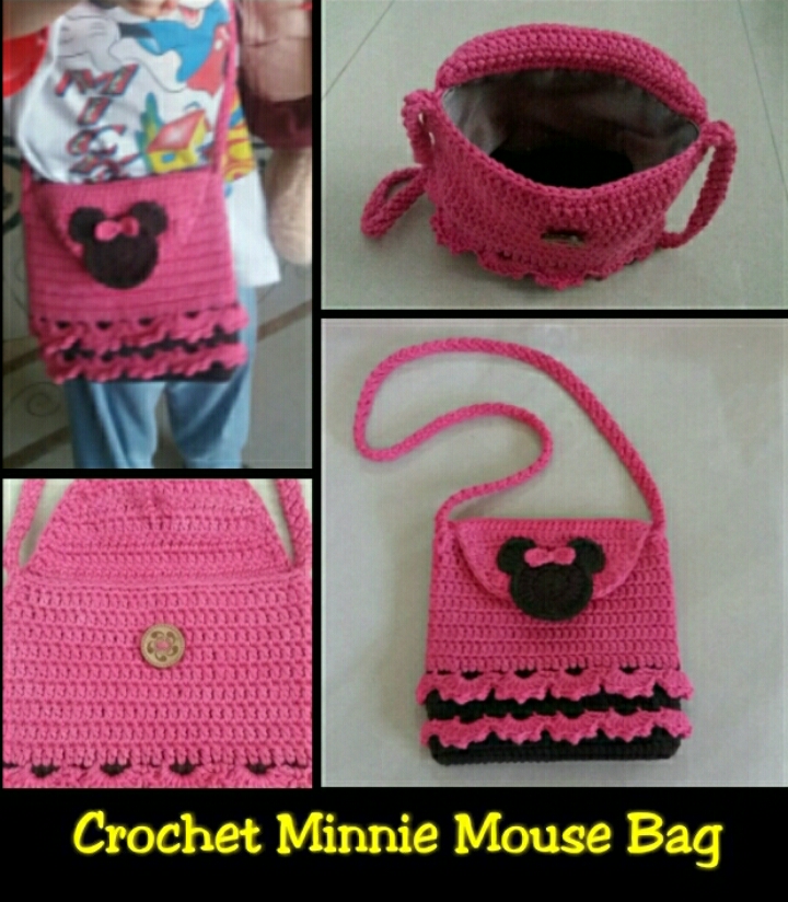 minnie mouse crochet purse