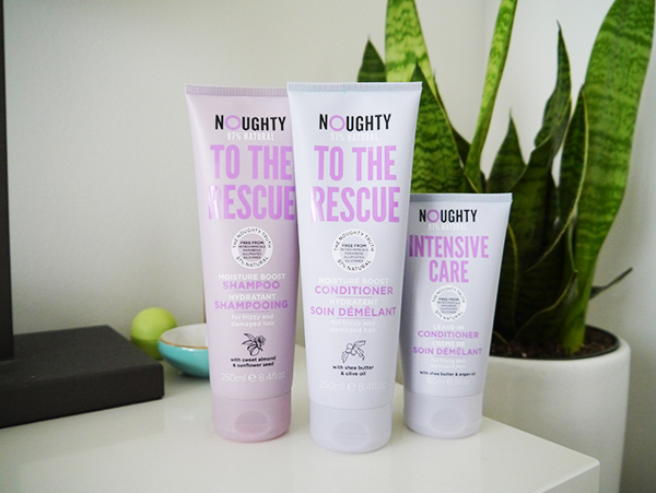 Noughty To The Rescue Moisture Boost Shampoo & Conditioner, Intensive Care Leave-In Conditioner