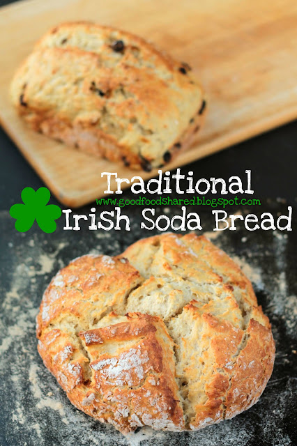 Traditional Irish Soda Bread, a recipe from my childhood. A real Irish recipe with a long Irish history. www.goodfoodshared.blogspot.com