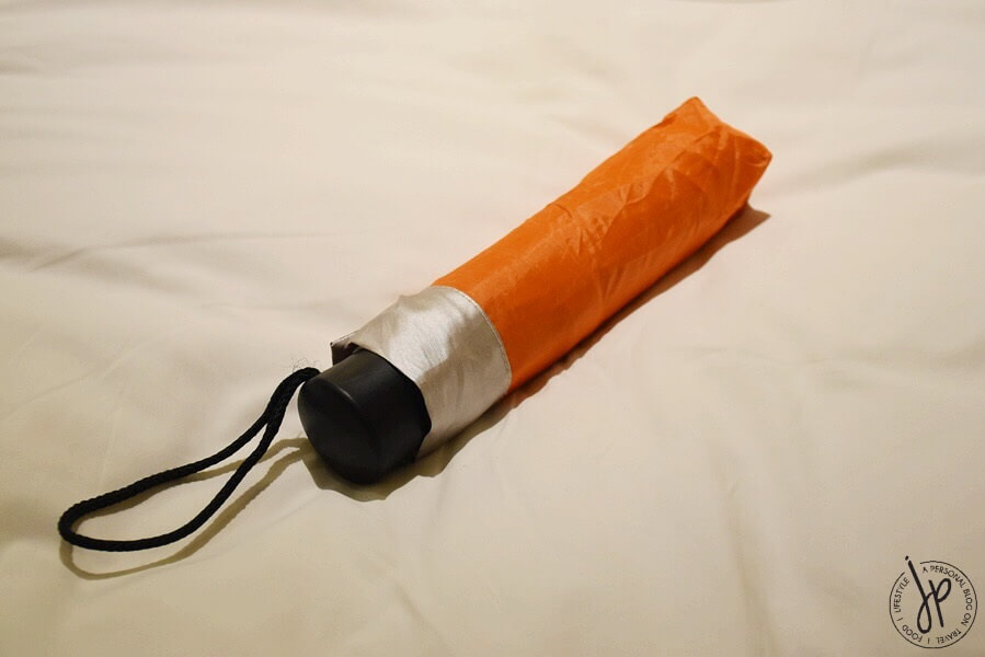 orange foldable umbrella