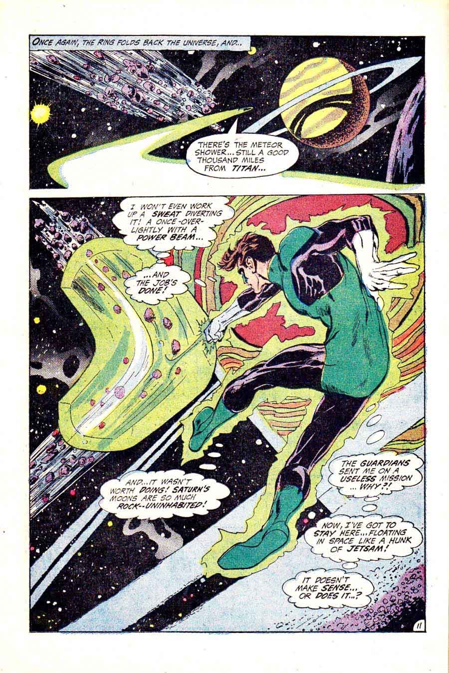 Green Lantern Green Arrow #76 bronze age 1970s dc comic book page art by Neal Adams